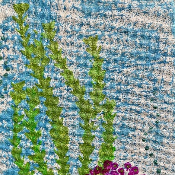 UV BLACKLIGHT CORAL PAINTING White Canvas Saltwater ACquarium Reef Ocean Life - Picture 3 of 3